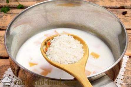 Dynia owsianka z mlekiem ryżowym