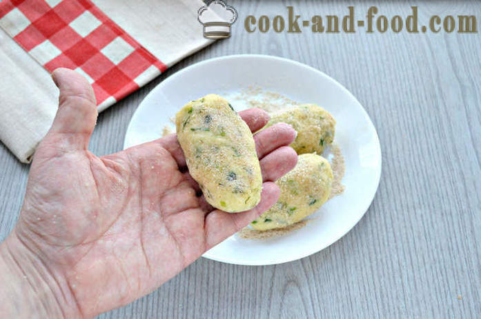 Kotleciki serowe z puree - Jak przygotować mięsne kulki z ziemniaków i sera, z krok po kroku przepis zdjęć