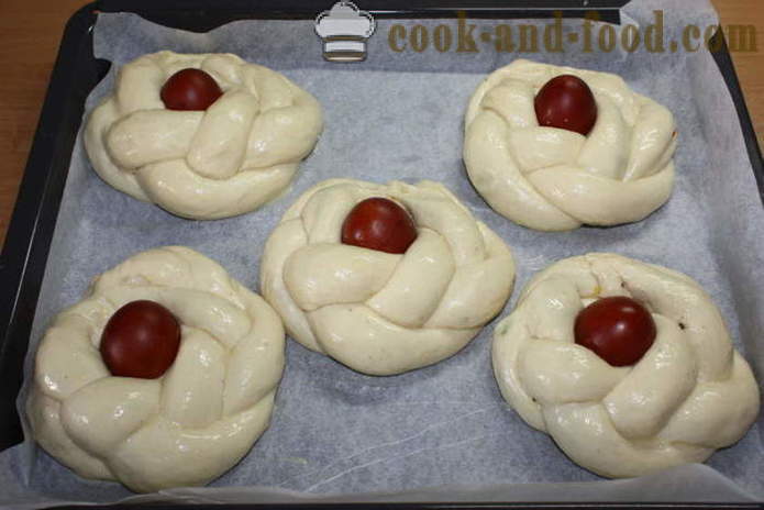 Smaczne bułki z pisanka - jak zrobić pyszne ciasteczka wielkanocne, krok po kroku przepis zdjęć