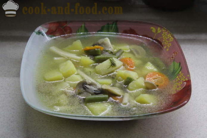 Meatless zupa jarzynowa z zielona fasola - jak ugotować zupę warzywną w domu, krok po kroku przepis zdjęć