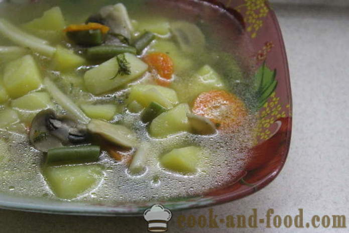 Meatless zupa jarzynowa z zielona fasola - jak ugotować zupę warzywną w domu, krok po kroku przepis zdjęć