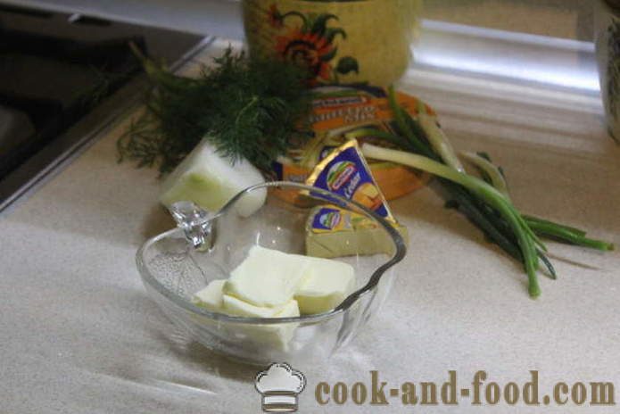 Rolki z sera czosnku i cebuli - Jak zrobić babeczki z serem i czosnkiem, z krok po kroku przepis zdjęć