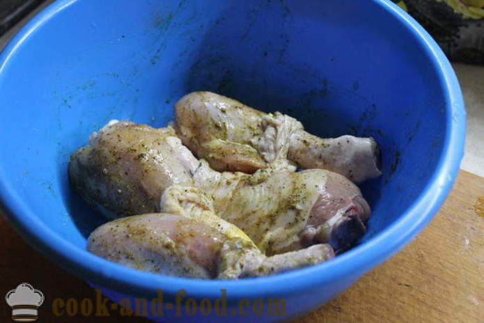 Nadziewane podudzie kurczaka w piekarniku - jak gotować pyszne kurczaka podudzia, krok po kroku przepis zdjęć