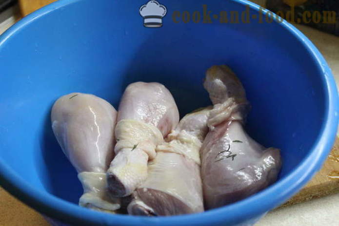Nadziewane podudzie kurczaka w piekarniku - jak gotować pyszne kurczaka podudzia, krok po kroku przepis zdjęć