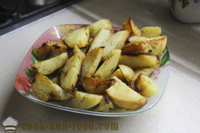 Ziemniaki pieczone z miodem i musztardą w piecu - jak pyszne gotować ziemniaki w otworze, krok po kroku receptury z fot