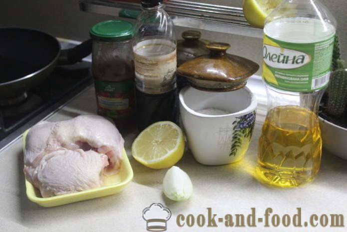 Uda z kurczaka pieczone w rękawie - jak pyszne pieczone ud kurczaka w piekarniku w sosie sojowym, krok po kroku przepis zdjęć