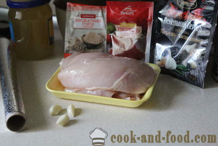 Home pastrami pierś z kurczaka w folię - jak zrobić pastrami kurczaka w piekarniku, z krok po kroku przepis zdjęć
