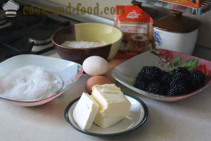 Galarecie jeżyna ciasto bez jogurtu - jak zrobić jeżyna ciasto w piekarniku, z krok po kroku przepis zdjęć