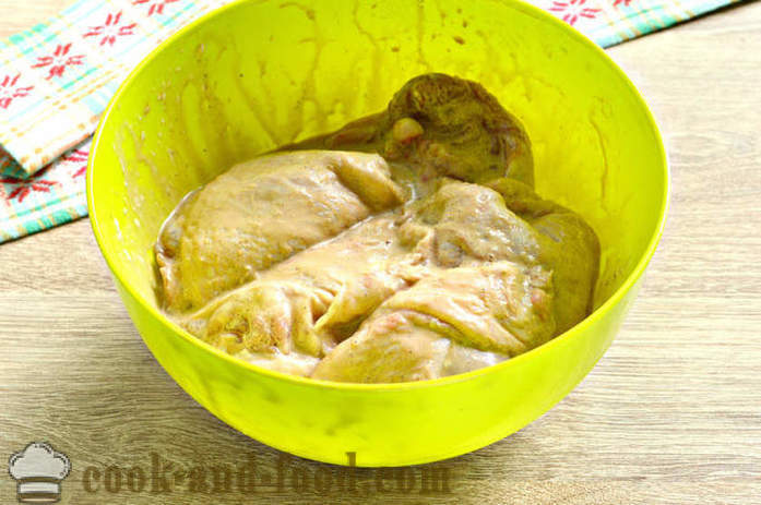 Uda z kurczaka w piekarniku - jak gotować ud kurczaka w sosie majonezowym i sojowy, krok po kroku przepis zdjęć