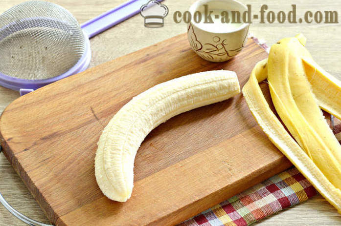 Puree banany w mikserze dla niemowląt - jak gotować puree banana zwabić, krok po kroku przepis zdjęć