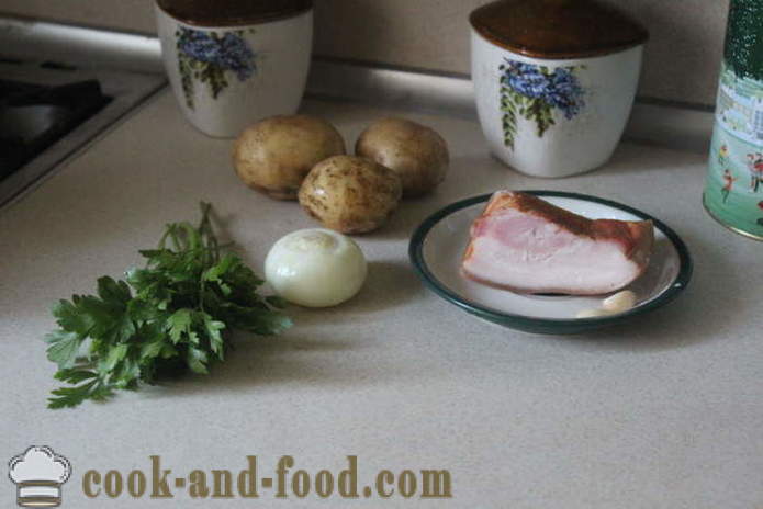 Smaczne ziemniaki z czosnkiem i boczkiem - jak gotować pyszne ziemniaki, krok po kroku przepis zdjęć