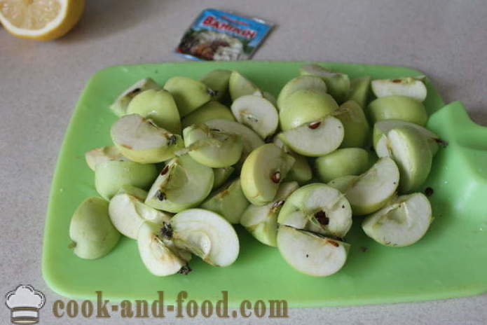 Kompot jabłkowy z cytryny świeżych jabłek - jak ugotować kompot jabłkowy świeżych jabłek, krok po kroku przepis zdjęć