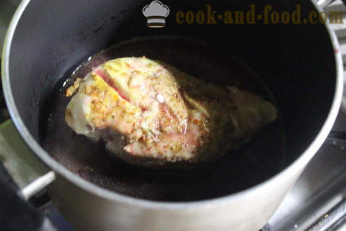 Soczysta pierś z kurczaka pieczone w piekarniku z kwaśną śmietaną - jak gotować pyszne piersi kurczaka, krok po kroku przepis zdjęć