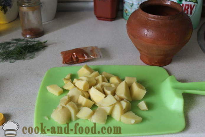 Ziemniaki w naczyniu w piecu - jako smaczne pieczonych ziemniaków w naczyniu, z krok po kroku zdjęć receptury