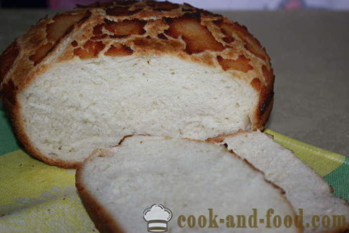 Domowy chleb z ostry w piecu - jak upiec biały chleb w domu, krok po kroku przepis zdjęć
