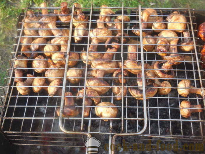 Grzyby Grzyby marynowane w sosie sojowym - jak smażyć grzyby na grill, krok po kroku przepis zdjęć