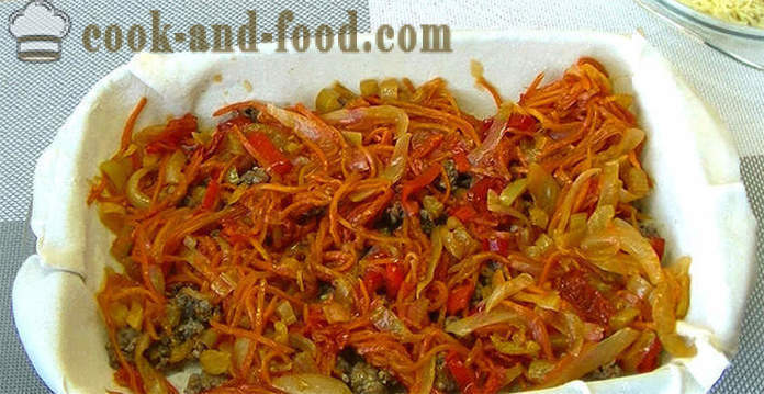 Dietetyczny lasagne z warzywami i mięsem - jak gotować lasagne w domu, krok po kroku przepis zdjęć