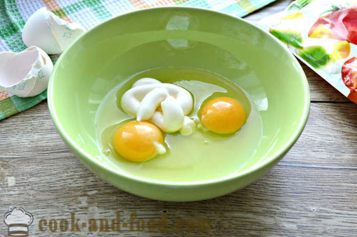 Sajgonki ze skrobią i majonezem - Jak zrobić naleśniki sałatka z jaj, krok po kroku przepis zdjęć