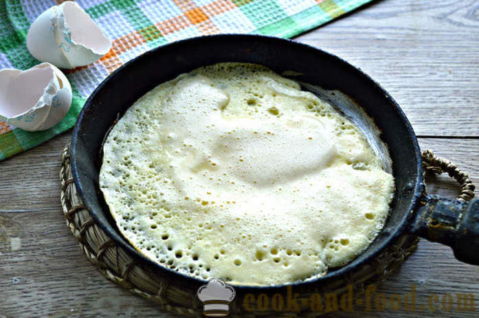 Sajgonki ze skrobią i majonezem - Jak zrobić naleśniki sałatka z jaj, krok po kroku przepis zdjęć