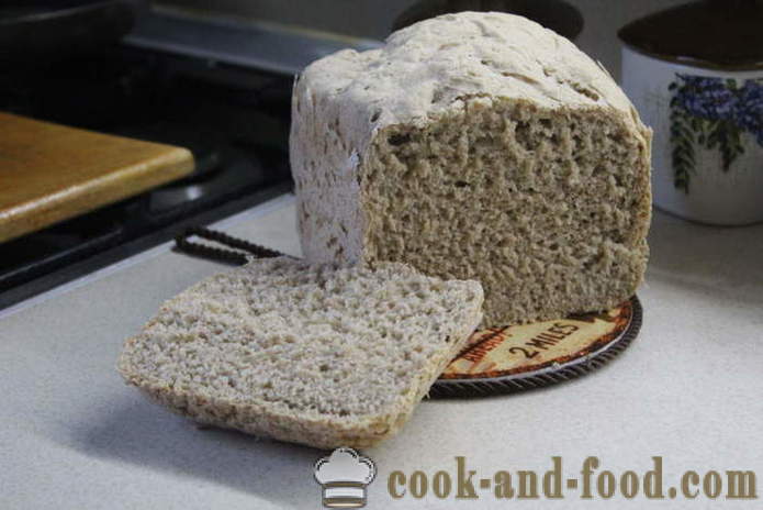 Rustykalny chleb w wypieku pieczywa z żyta i pszenicy mąki - jak zrobić chleb z różnych rodzajów mąki w ekspres do chleba, krok po kroku przepis zdjęć