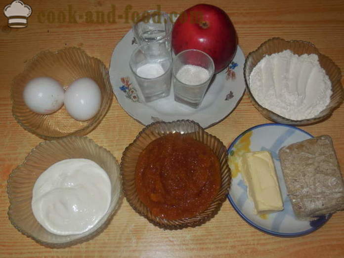 Piernik z jabłkami i chałwy - Jak zrobić w domu pierniki, krok po kroku przepis zdjęć
