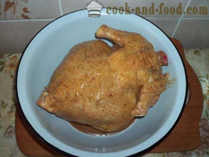 Całego kurczaka w piecu w folię - jak smaczne pieczonego kurczaka w całym piecu, krok po kroku zdjęć receptury