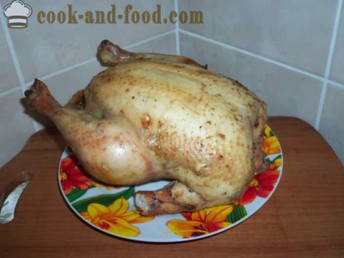 Całego kurczaka w piecu w folię - jak smaczne pieczonego kurczaka w całym piecu, krok po kroku zdjęć receptury