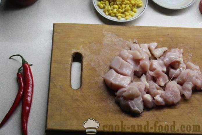 Kurczak w chińskim sosie słodko-kwaśnym - jak gotować kurczaka po chińsku, krok po kroku przepis zdjęć