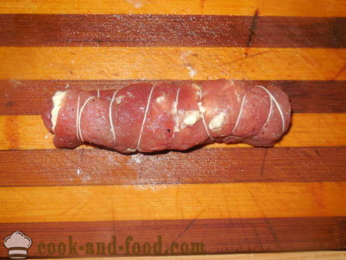 Palce mięsne nadziewane w piekarniku - Jak zrobić palcami mięso wieprzowe, krok po kroku przepis zdjęć