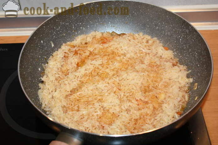 Makrela nadziewane cebulą w piekarniku - jak gotować makrela z ryżem, krok po kroku przepis zdjęć