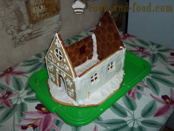 Gingerbread House - stopniowo Master Class, jak upiec piernika w domu, krok po kroku przepis zdjęć