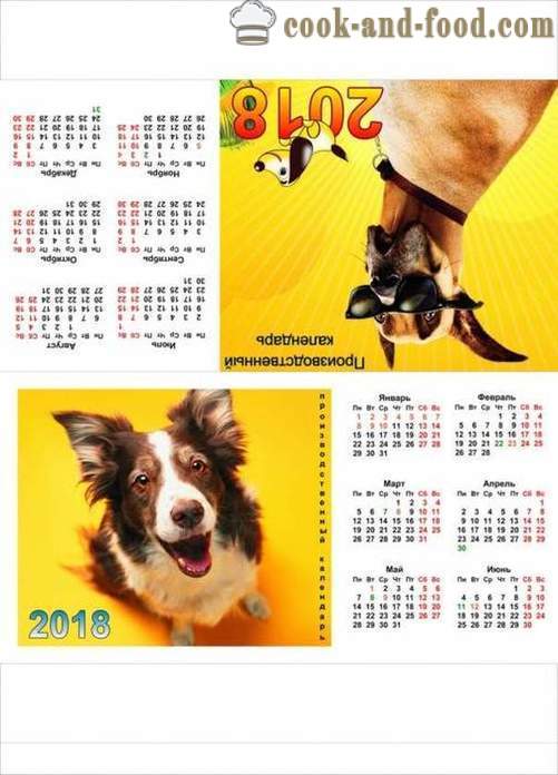 Kalendarz 2018 - Year of the Dog na wschodnim kalendarza: pobierz za darmo świąteczny kalendarz z psów i szczeniąt.
