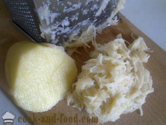 Zapiekanka z tartych surowych ziemniaków z serem i czosnkiem - jak gotować pyszne zapiekanki z ziemniaków w piekarniku, z krok po kroku przepis zdjęć