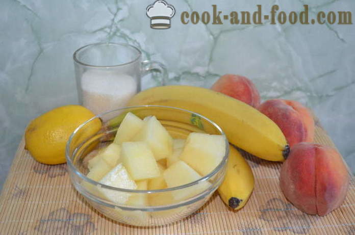 Lody sorbet melon, brzoskwinia i banan - jak zrobić sorbet w domu, krok po kroku przepis zdjęć