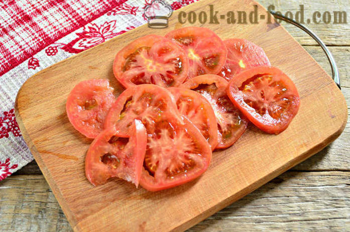 Omlet z pomidorów i bakłażanów - Jak przygotować smażone bakłażany z jajkami i pomidorami, krok po kroku przepis zdjęć