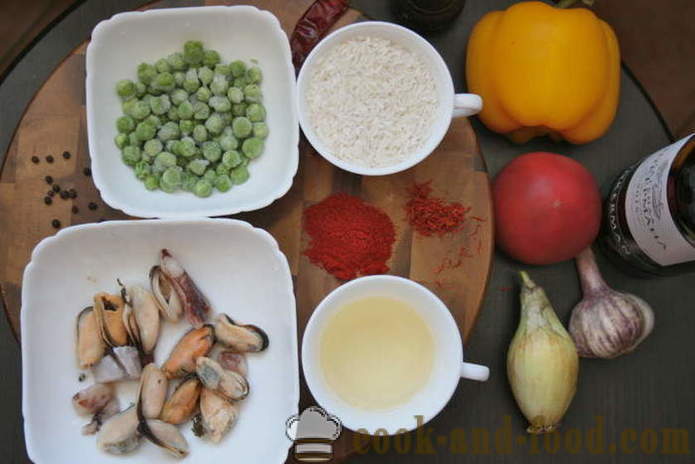 Klasyczny Paella z kurczakiem i owocami morza - Jak zrobić paellę w domu, krok po kroku przepis zdjęć