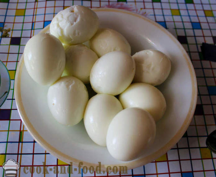 Nadziewane żółtko i sardynka-jak zrobić faszerowane jajka z konserwy, krok po kroku przepis zdjęć
