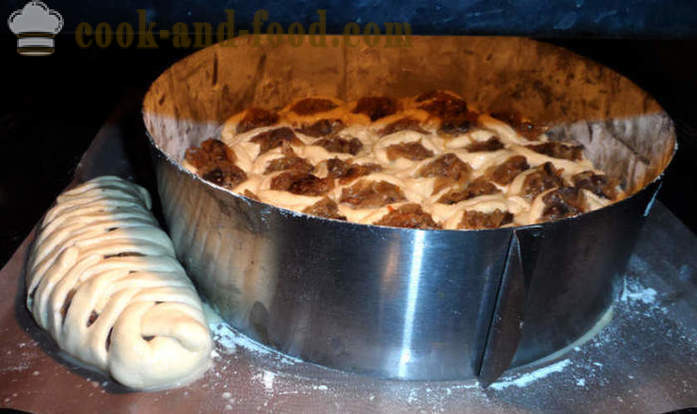 Drożdżowy placek Honeycomb - jak upiec ciasto z ciasta drożdżowego, krok po kroku przepis zdjęć