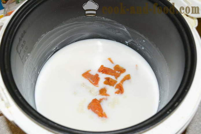 Pyszne kasza ryż z mlekiem w multivarka - jak zaparzenia kasza ryż mleko, krok po kroku przepis zdjęć