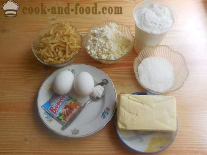 Pieczony makaronu i sera słodkie - jak gotować makaron zapiekankę w piecu, krok po kroku przepis ze zdjęciem