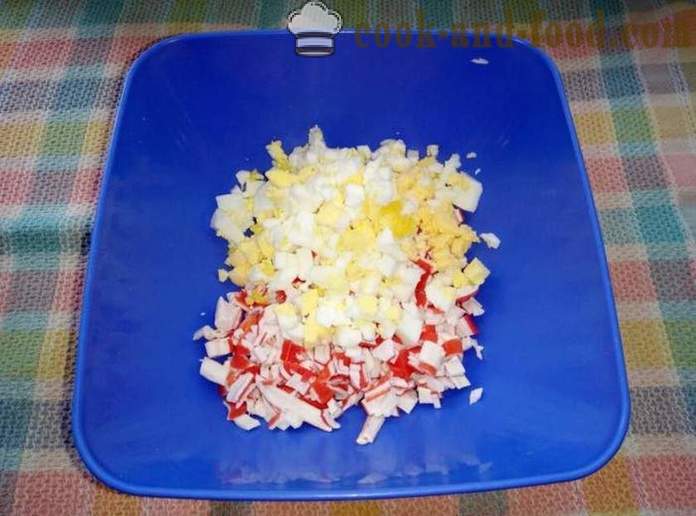 Pita z paluszków kraba z jajkiem i majonezem - Jak zrobić rolki krab Lavash, krok po kroku przepis zdjęć