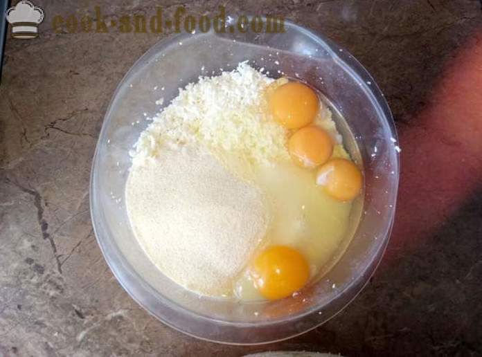 Garnek twaróg twarożek i jajka w multivarka - Jak zrobić ser cottage zapiekankę w multivarka, krok po kroku przepis zdjęć