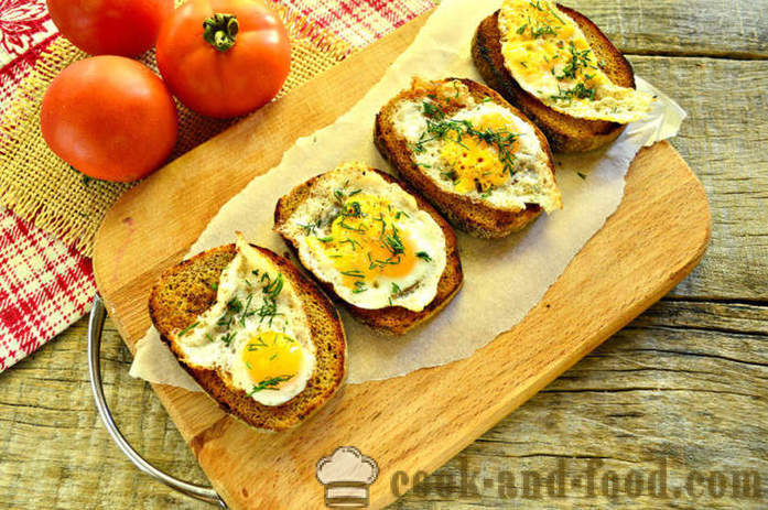 Francuskie tosty z jajkiem i warzywa na patelnię - Jak zrobić tosty z jajkiem na śniadanie, krok po kroku przepis zdjęć