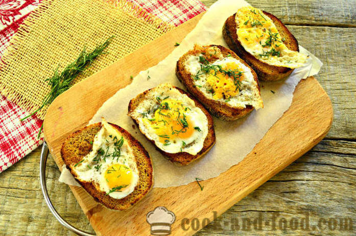 Francuskie tosty z jajkiem i warzywa na patelnię - Jak zrobić tosty z jajkiem na śniadanie, krok po kroku przepis zdjęć