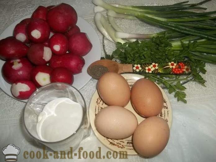 Pyszne sałatki z rzodkiewką z jajkiem i szczypiorkiem - jak przygotować sałatkę z rzodkiewki, krok po kroku przepis zdjęć