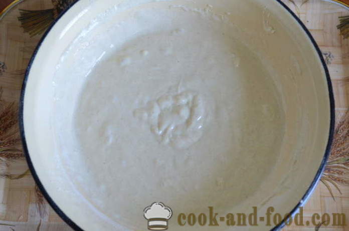 Szybkie ciasto wypełniacz na jogurt ze szpinakiem, jajkiem i szczypiorkiem - jak przygotować galarecie ciasto z kefirem, krok po kroku przepis zdjęć