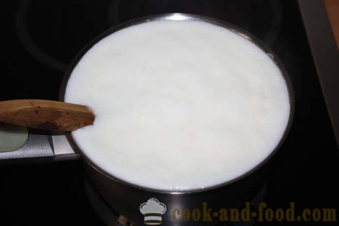 Owsianka mleko z sago - jak gotować owsiankę z sago smaczne, z krok po kroku przepis zdjęć
