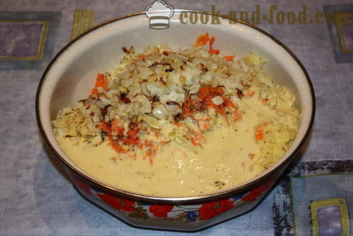Placki ziemniaczane z cebulą i marchewką - jak gotować placki ziemniaczane gotowane ziemniaki, ze krok po kroku przepis zdjęć