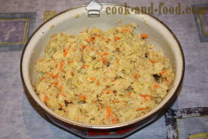 Placki ziemniaczane z cebulą i marchewką - jak gotować placki ziemniaczane gotowane ziemniaki, ze krok po kroku przepis zdjęć