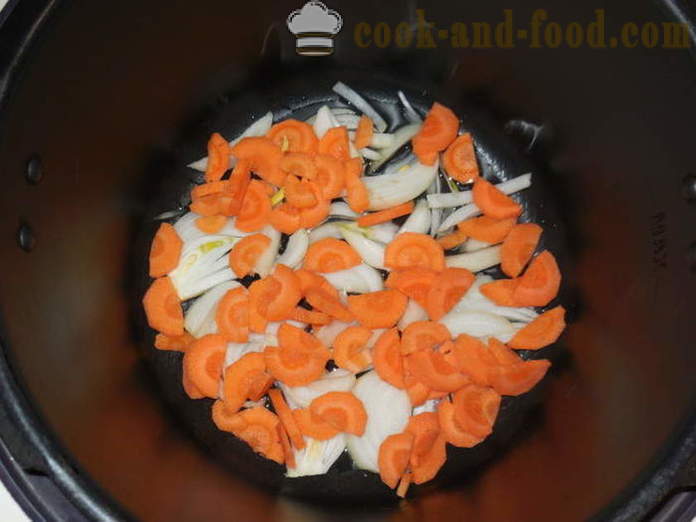Szczupak w śmietanie w multivarka - jak gotować pyszne szczupak w sosie śmietanowym z warzywami, krok po kroku przepis zdjęć